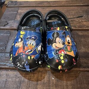 Mickey Mouse Pluto Goofy Donald Duck Clog Shoes Disney Toddler Size 9 - 10 NEW